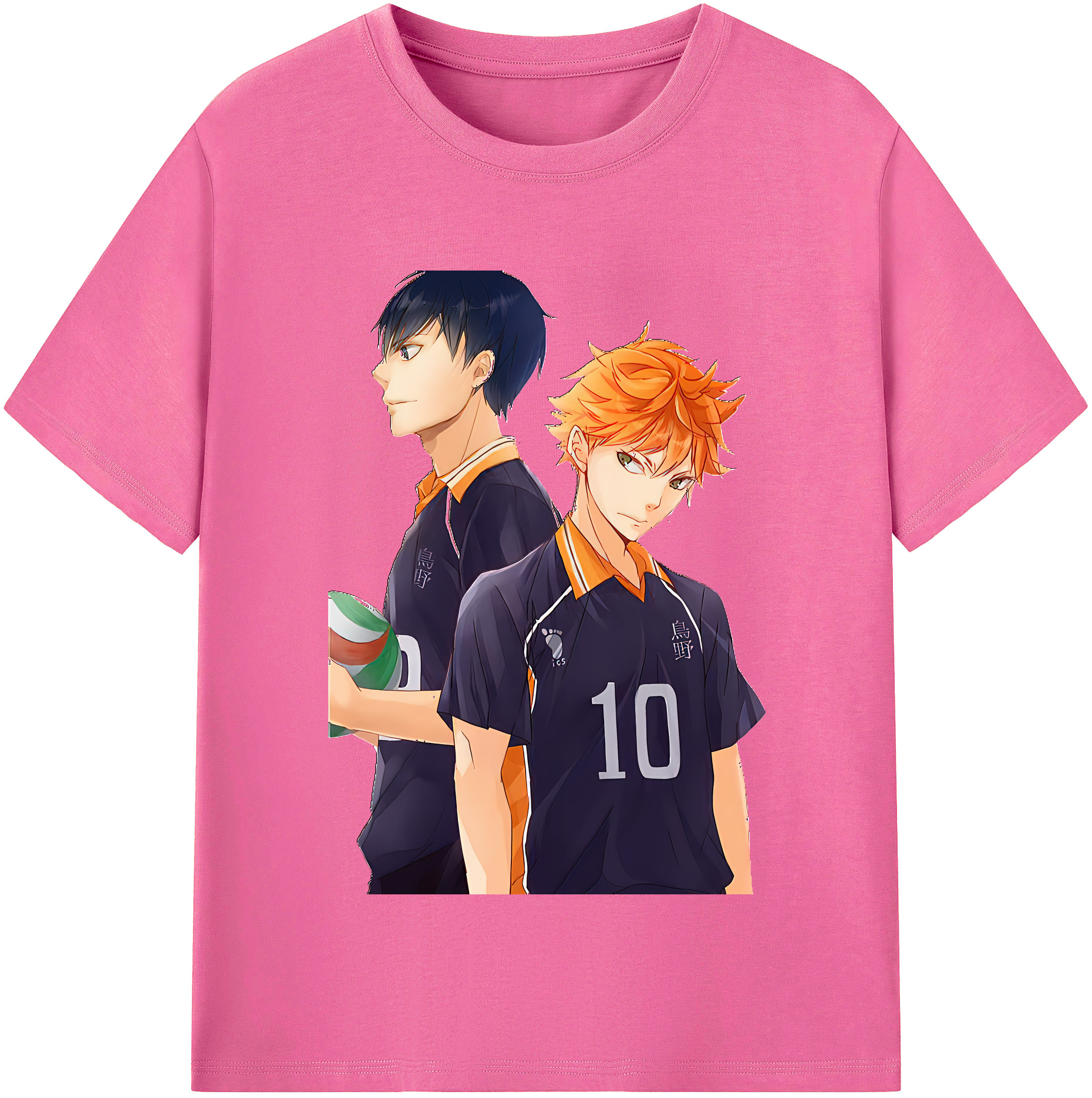 （画像用） ハイキュー!! Haikyu!! レディースカジュアルプリントTシャツ（綿100％）